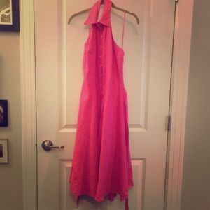Lauren Ralph Lauren Linen Halter Dress Sz 2